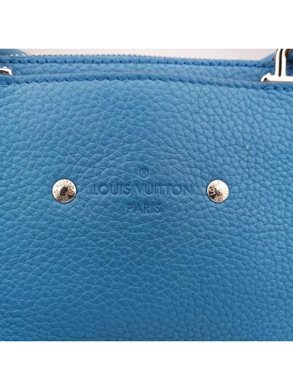 Louis Vuitton Alma Briefcase MM Blue Taurillon Leather